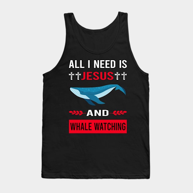 I Need Jesus And Whale Watching Tank Top by Good Day